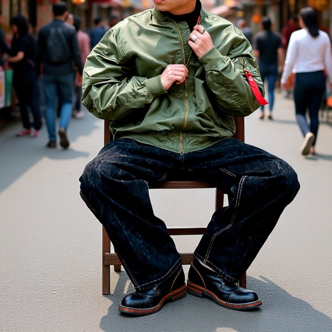 Leichte Fliegerjacke für Frühling und Herbst