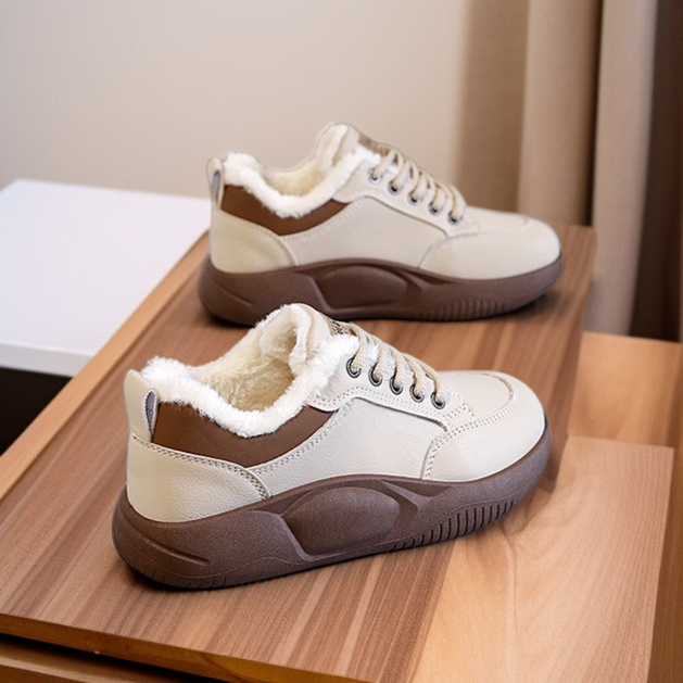 加絨加厚運動鞋女
