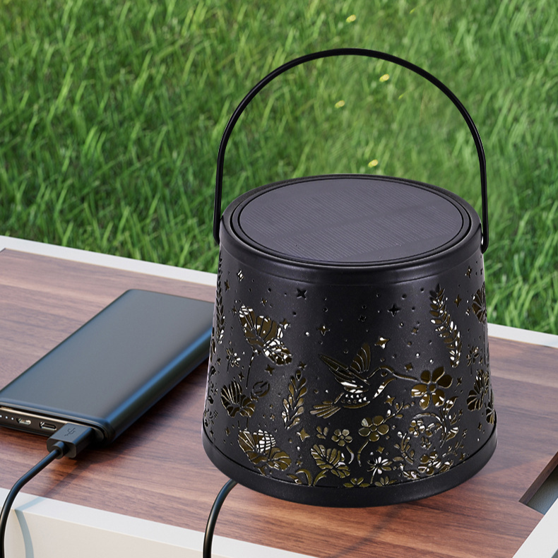 太陽能花蜂鳥庭院燈籠投影花園草坪