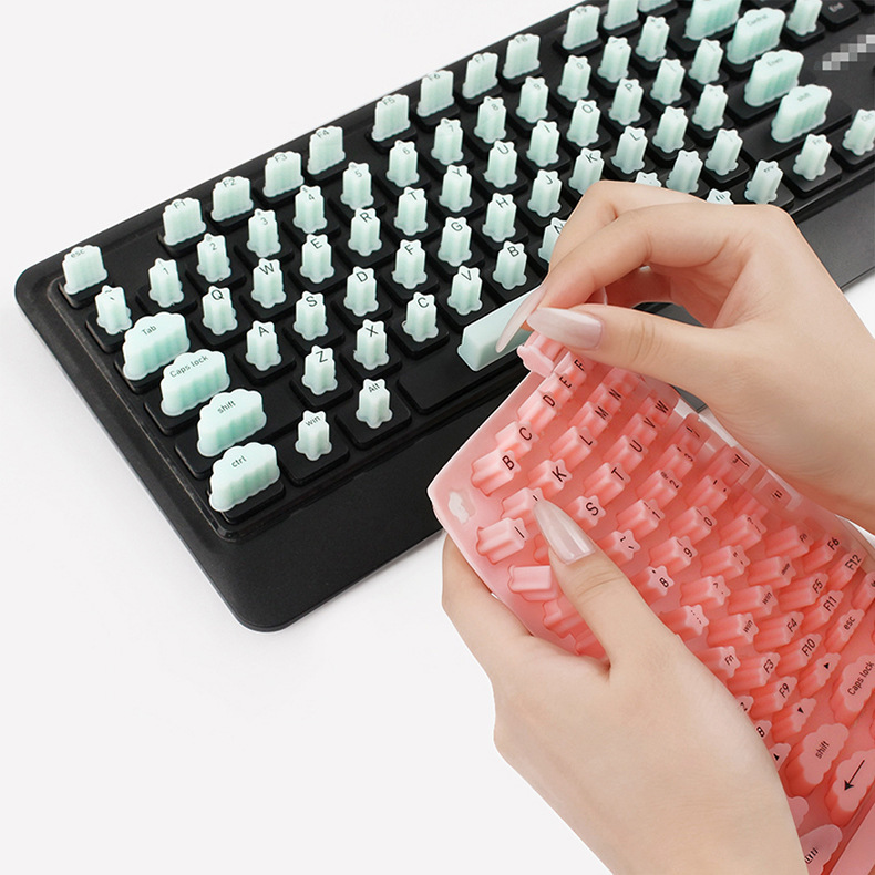 Kratzfreier Tastaturschutz für lange Nägel