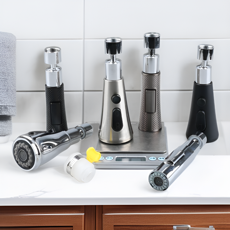 360° Swivel Pull-Out Kitchen Faucet Replacement Sprayer, Anti-Splash Booster Nozzle
