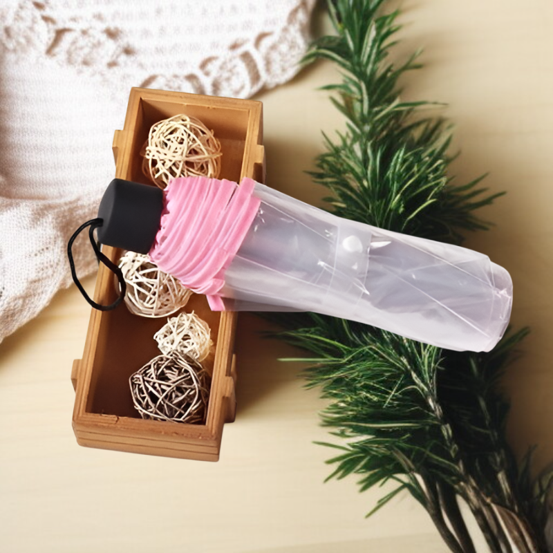 Forest Style Transparent Folding Umbrella 