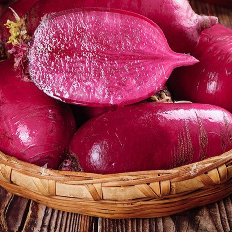 หัวไชเท้าแดงรูปหัวใจสับปะรด