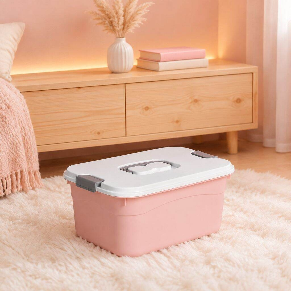Caja organizadora con tapa y asa