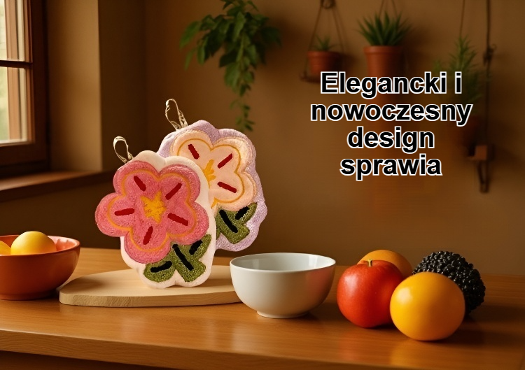 Detal miękkiego i chłonnego ręcznika wiszącego