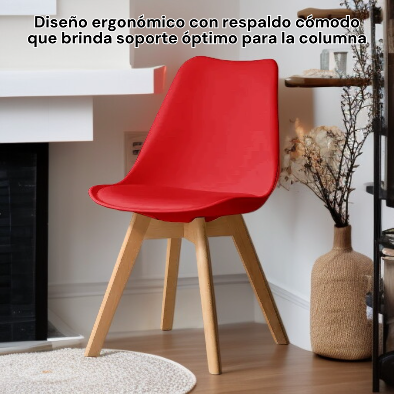Silla de tocador tipo tulipán, silla para mesa de comedor y estudio