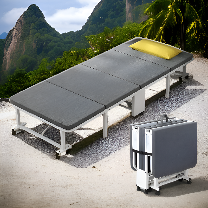 Outdoor wooden folding bed