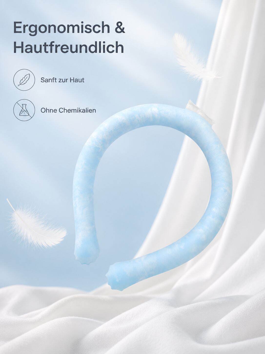 PCM Kühlhalsring für Outdoor-Sport, wiederverwendbar, schnelle Abkühlung