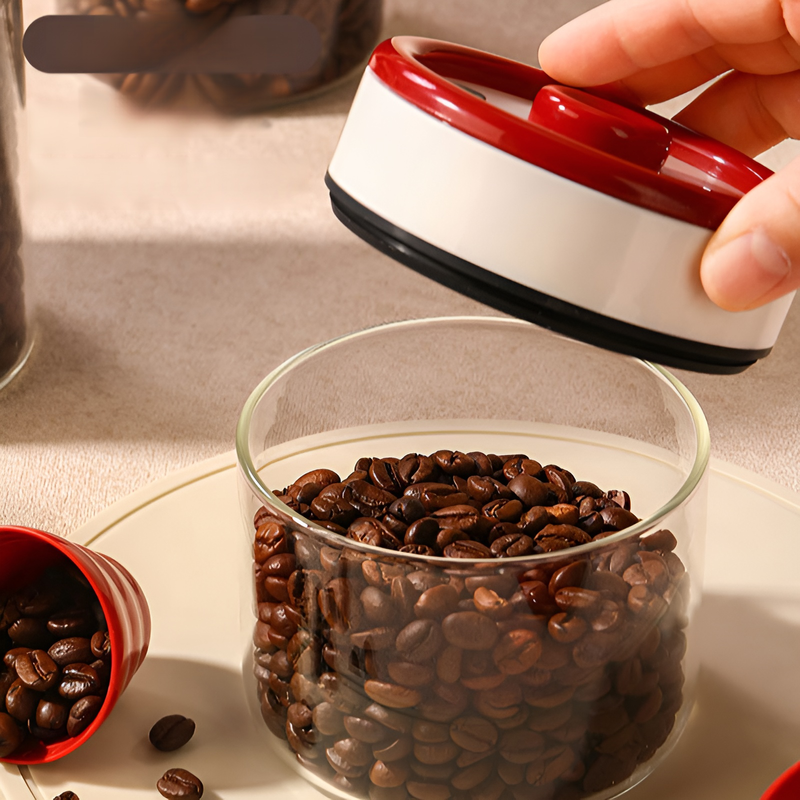 コーヒー豆密閉タンク負圧真空食品グレードガラス瓶紅茶コーヒー粉末貯蔵タンク貯蔵タンク