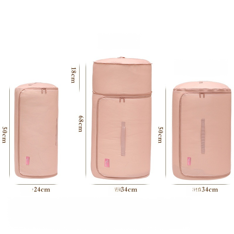 Sac à couette cylindrique compressible