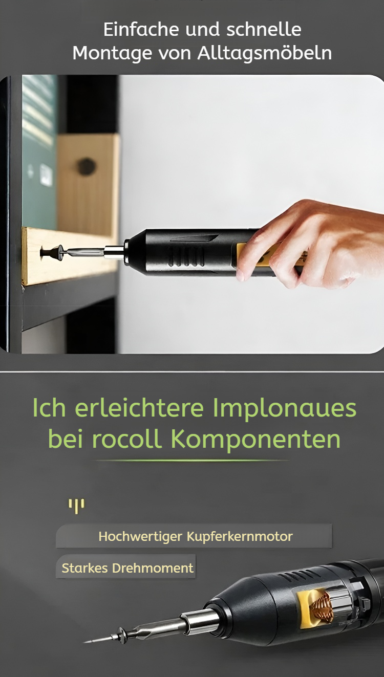 Kompakter Akkuschrauber für Reparaturen im Haushalt