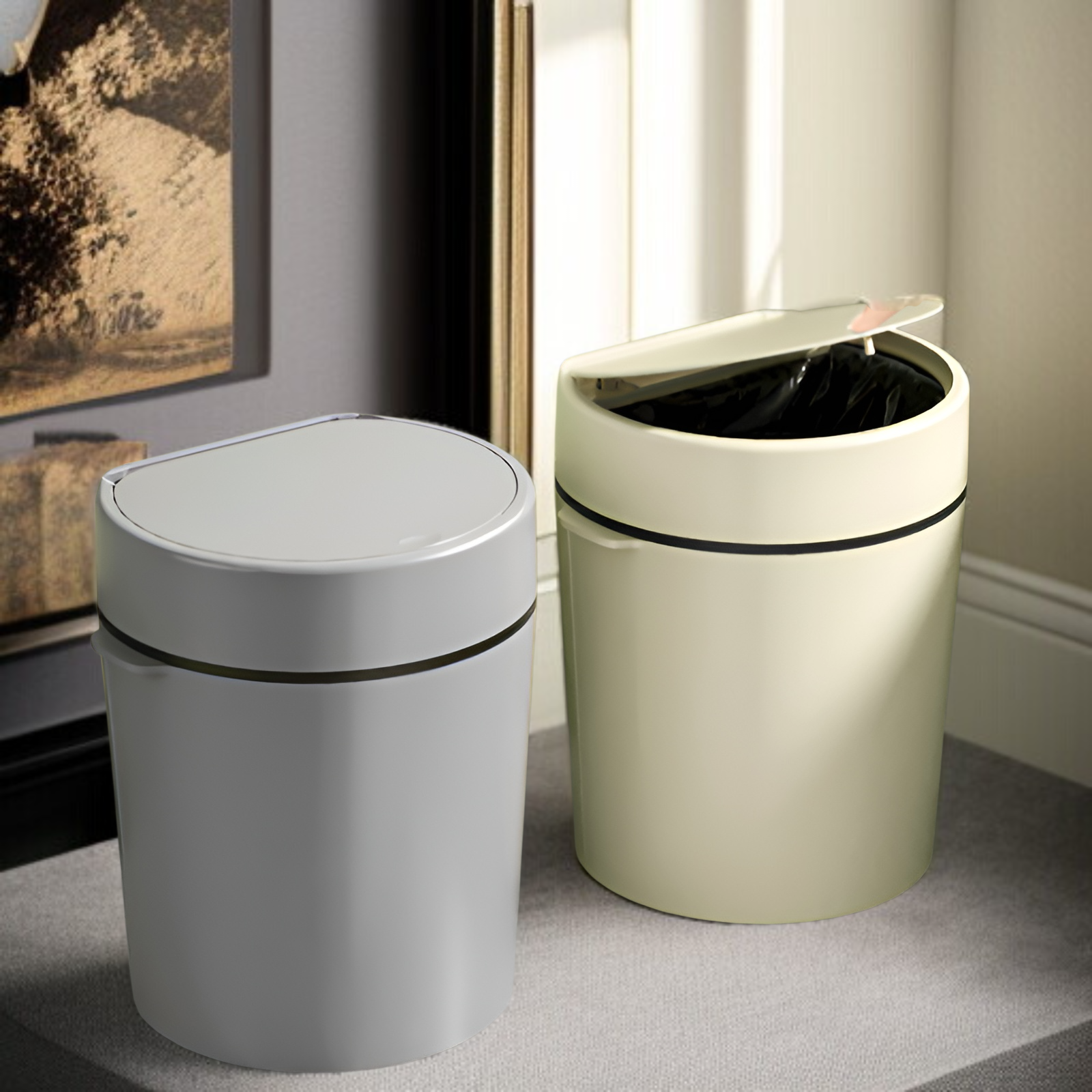 家庭用キッチン大口径ゴミ箱リビングルーム大容量ゴミ箱アロマセラピー収納収納バケツポップアップ蓋収納バケツ