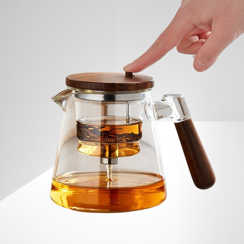 Juego de tetera de vidrio de borosilicato alto 