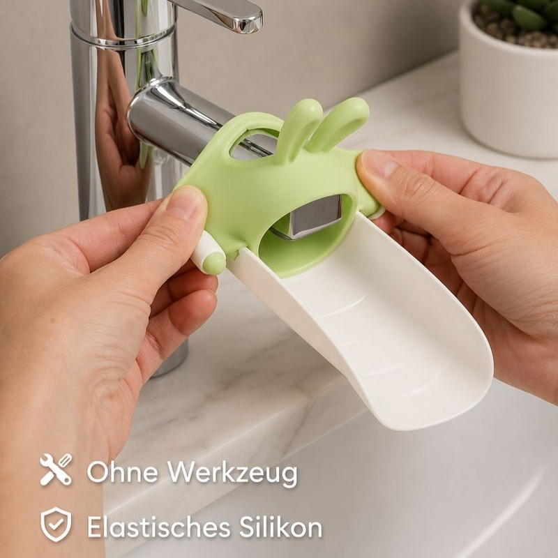 Wasserhahn-Verlängerung für Kinder, Spritzschutz für Waschbecken im Badezimmer