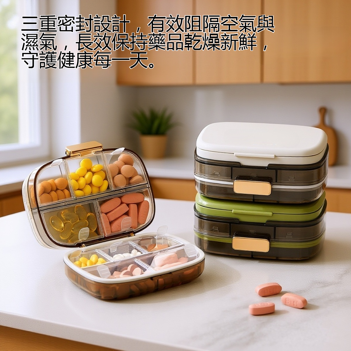 三重密封防潮分裝藥盒