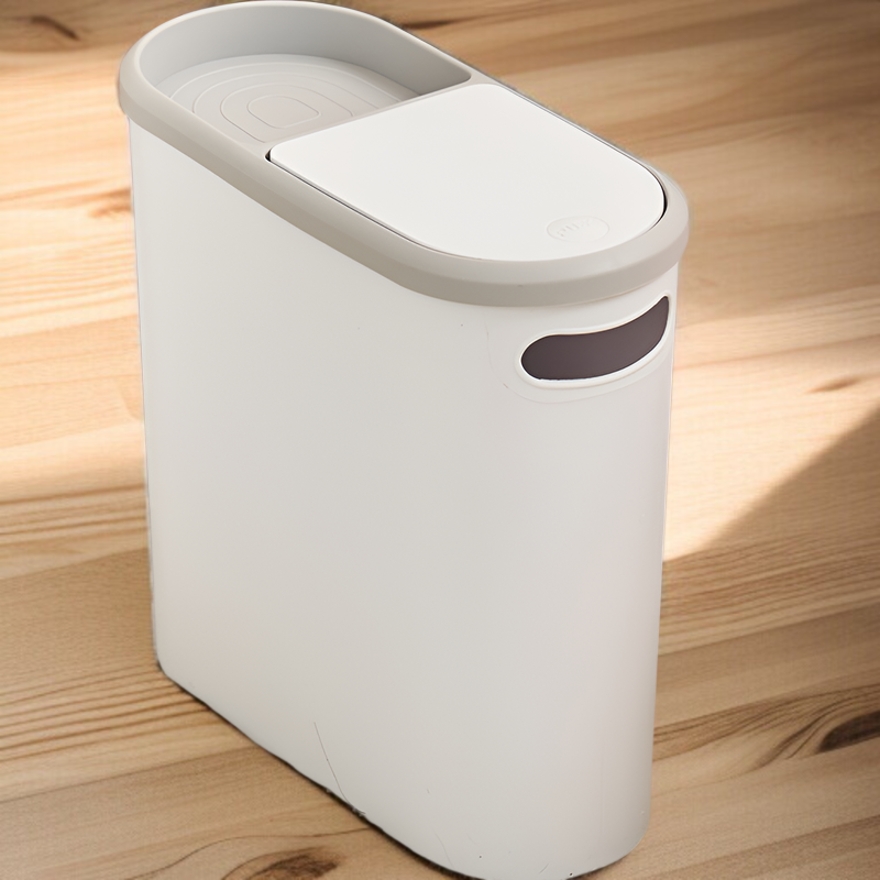 クリエイティブゴミ箱 家庭用トイレゴミ箱 リビングルーム キッチンゴミ箱 バスルーム 隙間ゴミ箱 蓋付き プッシュ式ゴミ箱