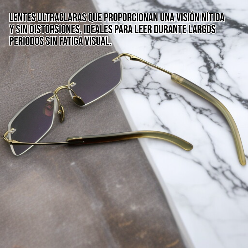 Gafas de lectura retro ultraclaras de titanio puro