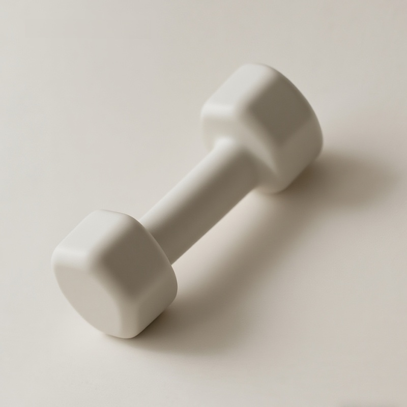 미끄럼방지 기능이 강조된 덤벨 손잡이 디테일
