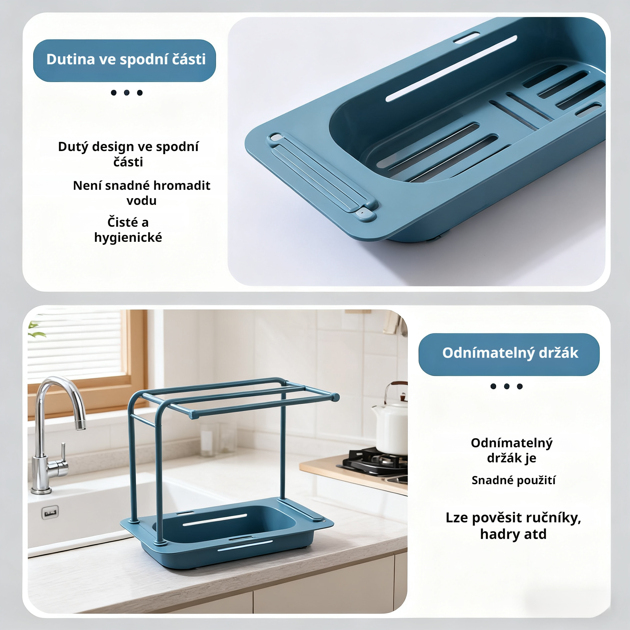 Nastavitelná odkapávací police