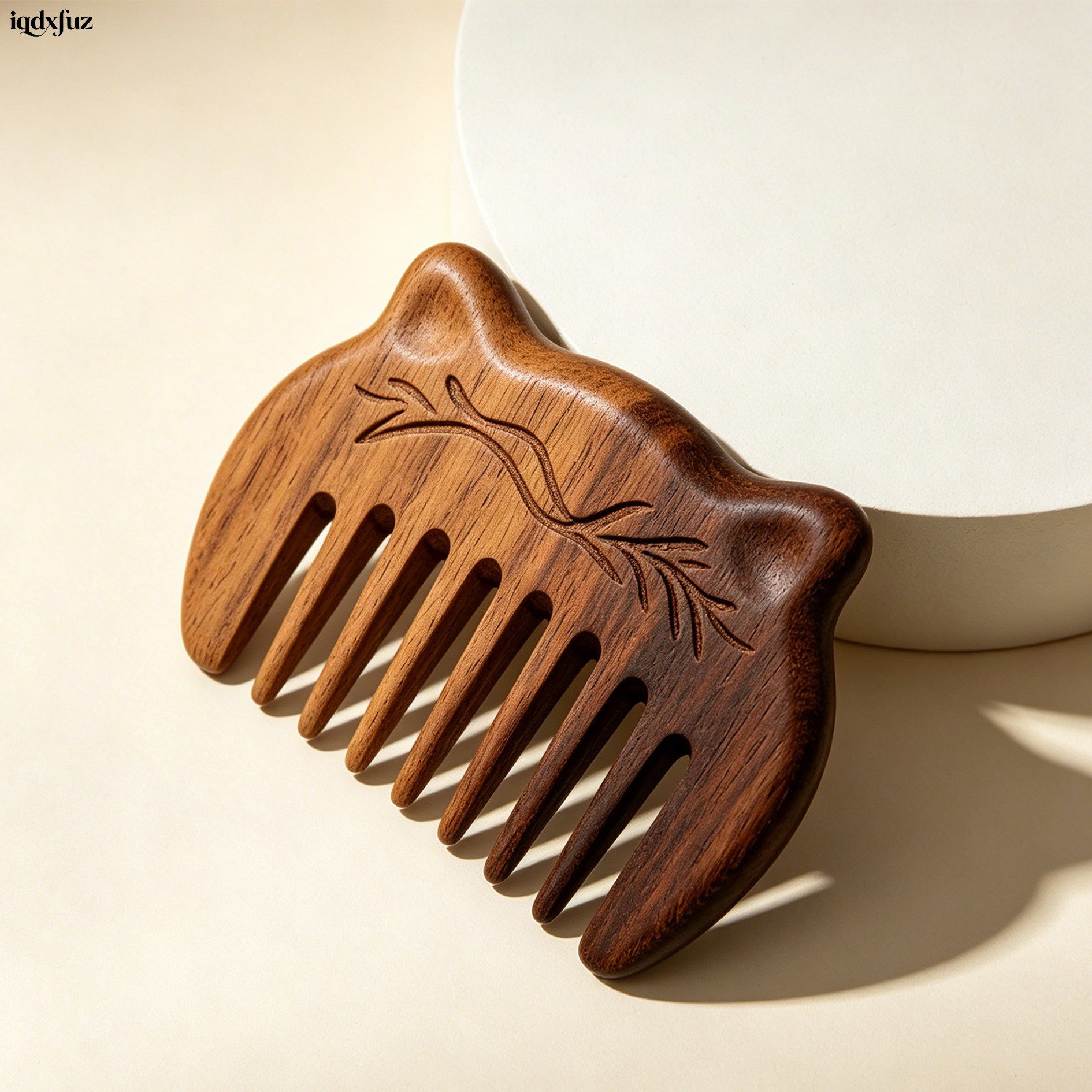Natural wood hair combs, wide teeth design