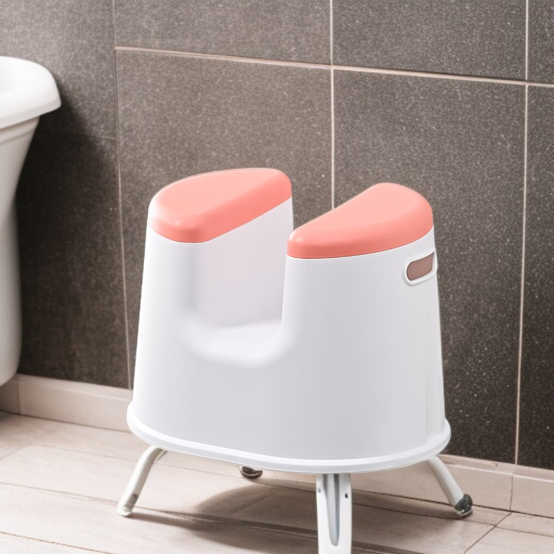 Versatile bathroom stool used as shower seat