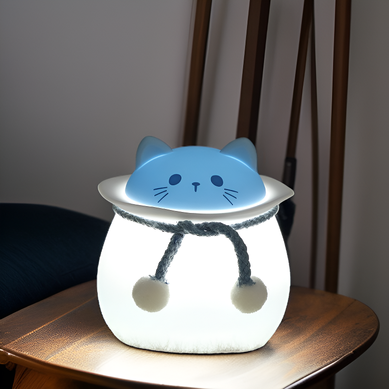 Cute Silicone Voice Control Bedside Ambient Night Light