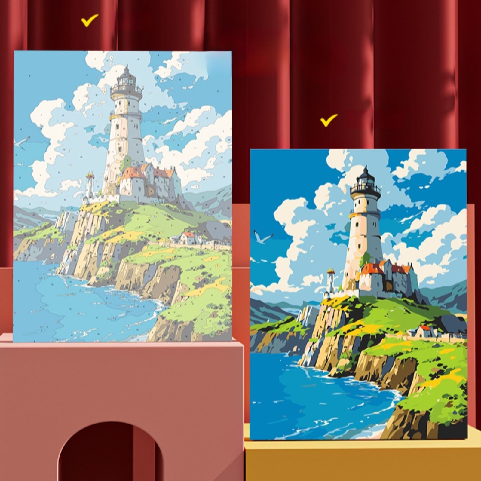 Landschaft Malen nach Zahlen DIY Handgemaltes Ausmalset