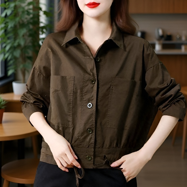 レディース 春秋 長袖 ショートジャケット