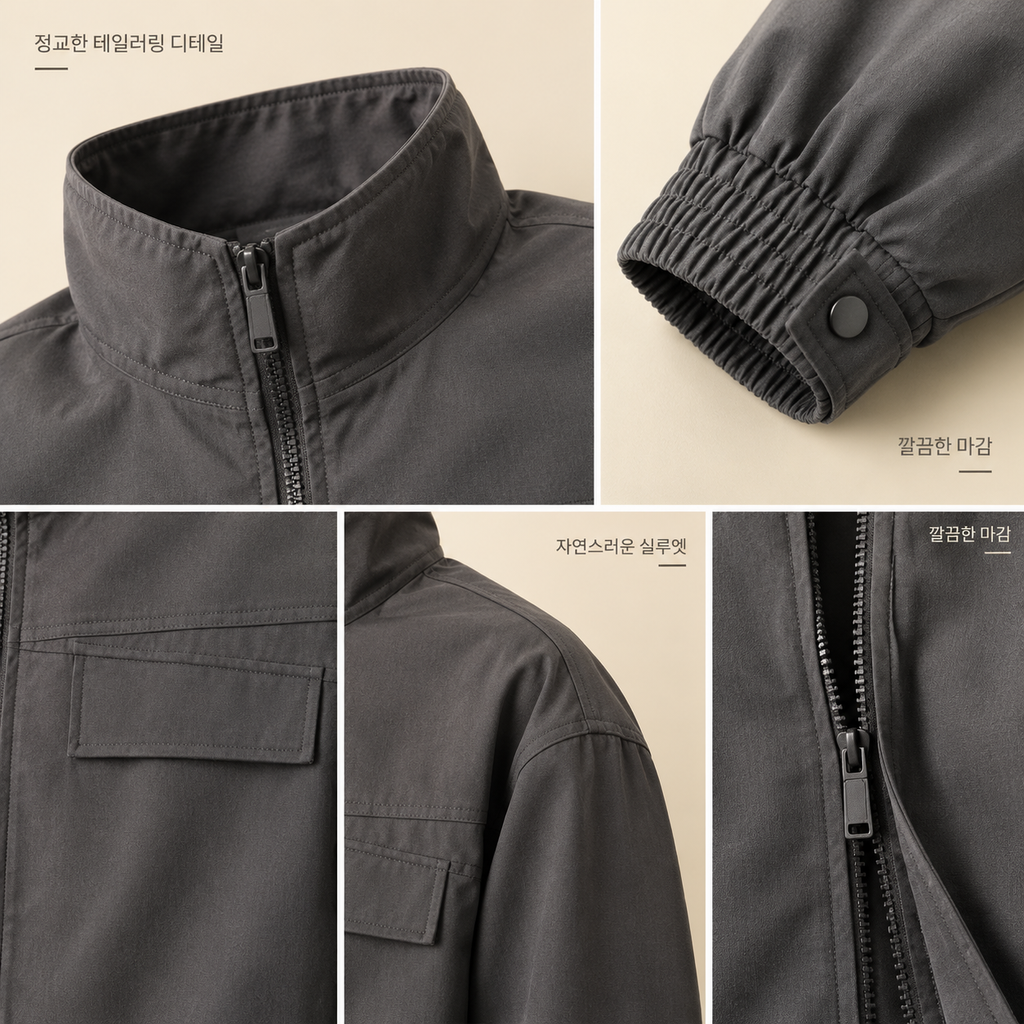 일본 스타일 가을겨울 스탠드넥 캐주얼 자켓