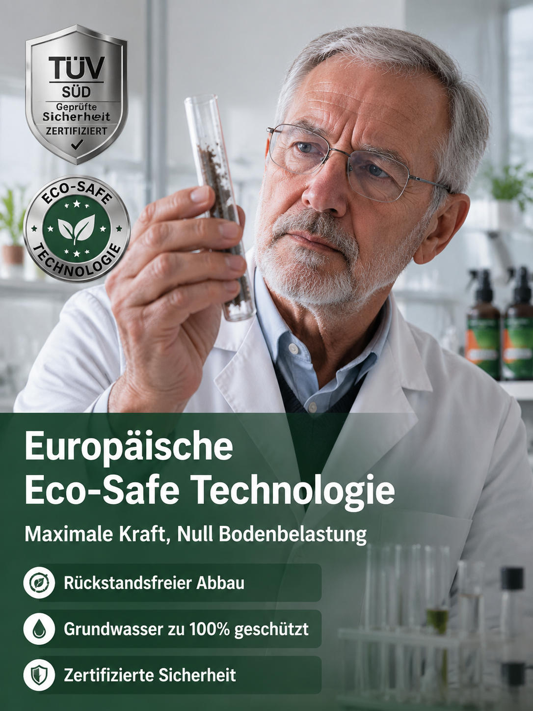 Tiefenwirksamer Unkrautvernichter gegen Hartnäckige Wurzeln, Ökologisch abbaubarer Schutz