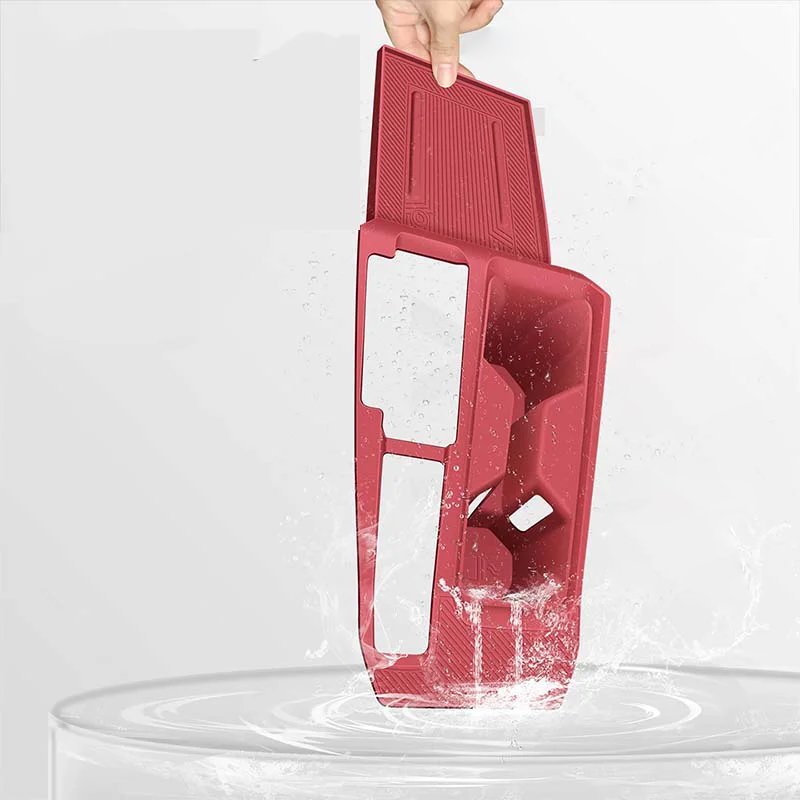 Estante central de vasos de agua en el interior de la Caja de almacenamiento de automóviles