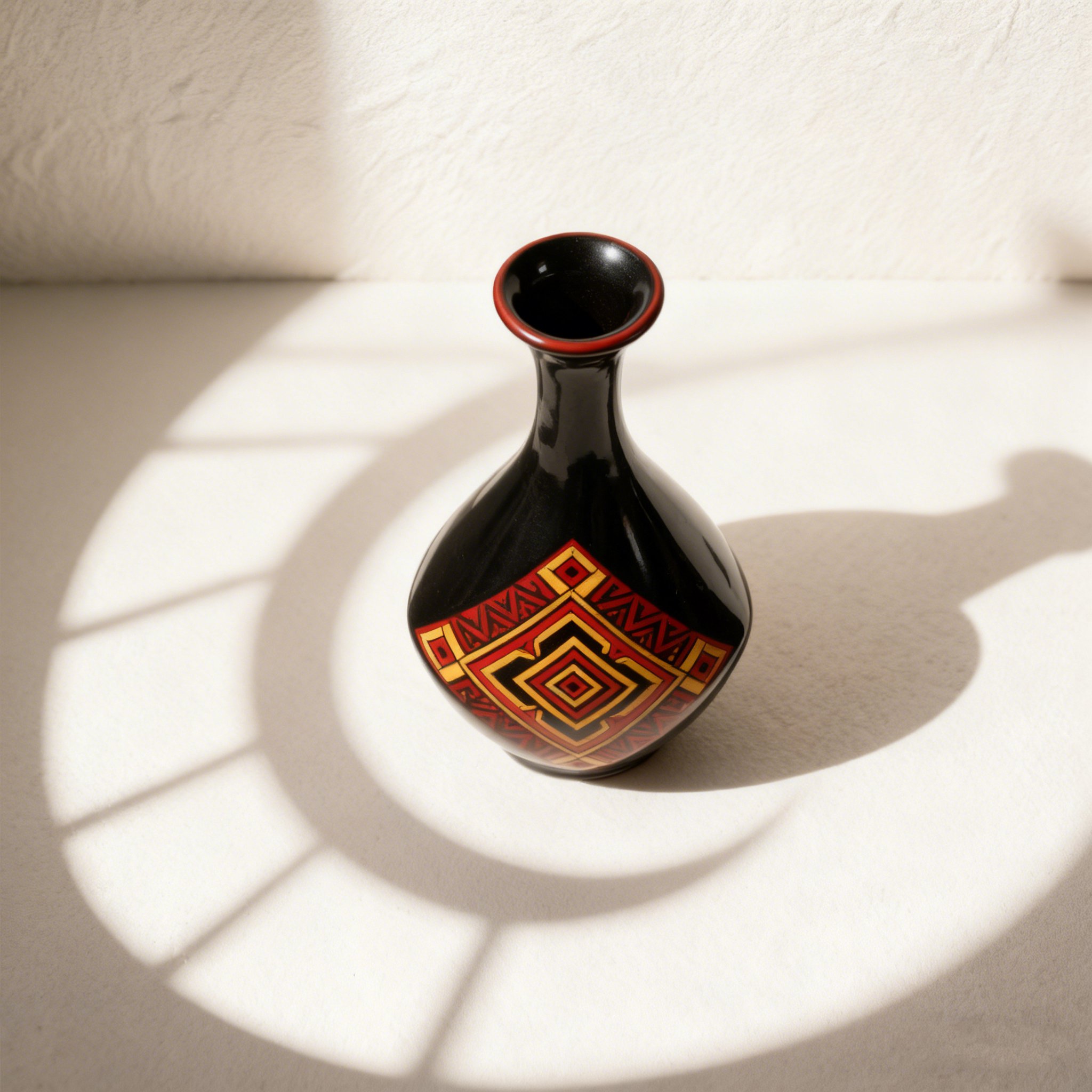  컬러 글레이즈 세라믹 꽃병 세트 (3개)