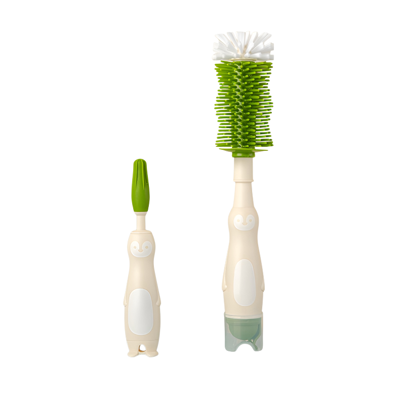 Set de cepillos limpiadores de botellas de silicona y nailon