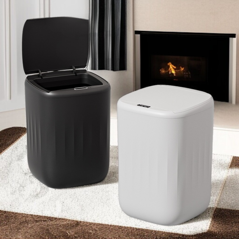 거실 휴지통 전자동 충전 감지 비접촉 휴지통 화장실 발차기 휴지통