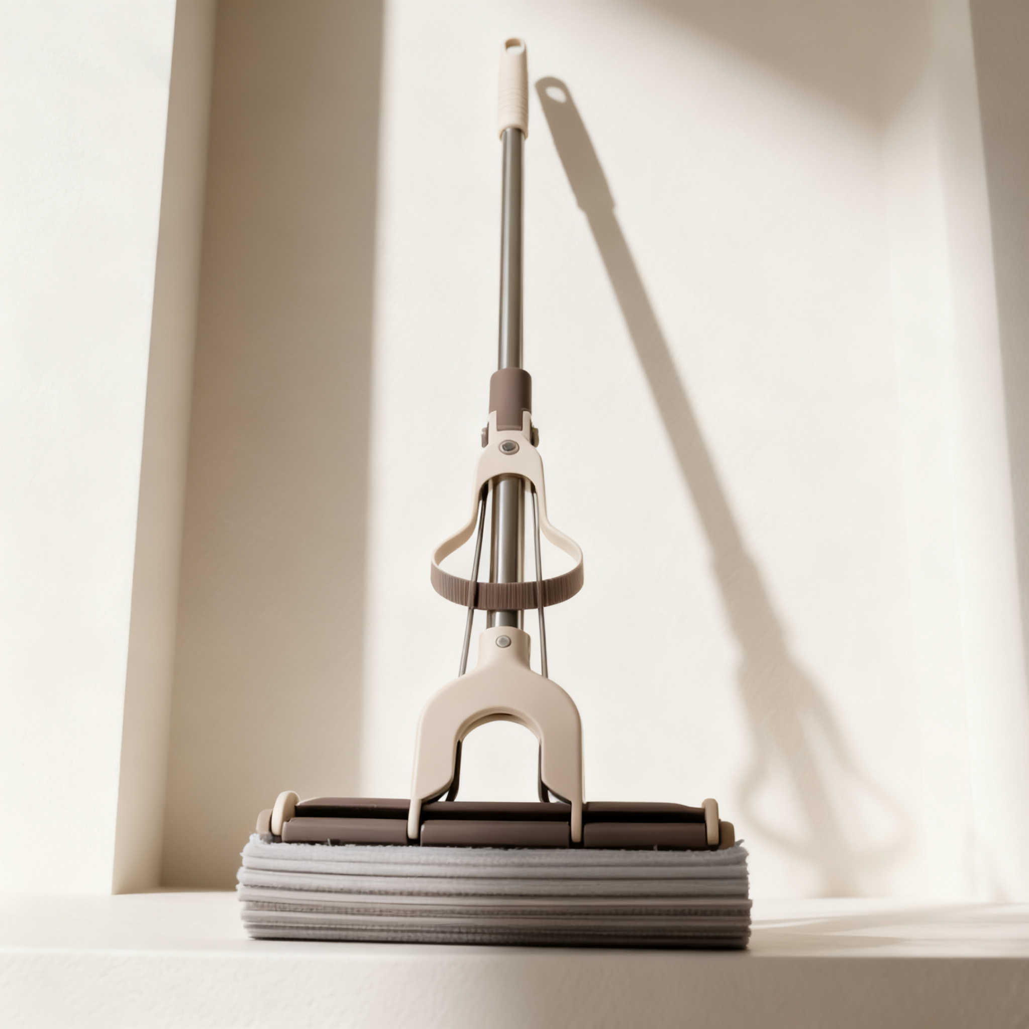 ไม้ถูพื้นฟองน้ำแบบหมุนอัจฉริยะพร้อมหัวฟองน้ำดูดซับน้ำ