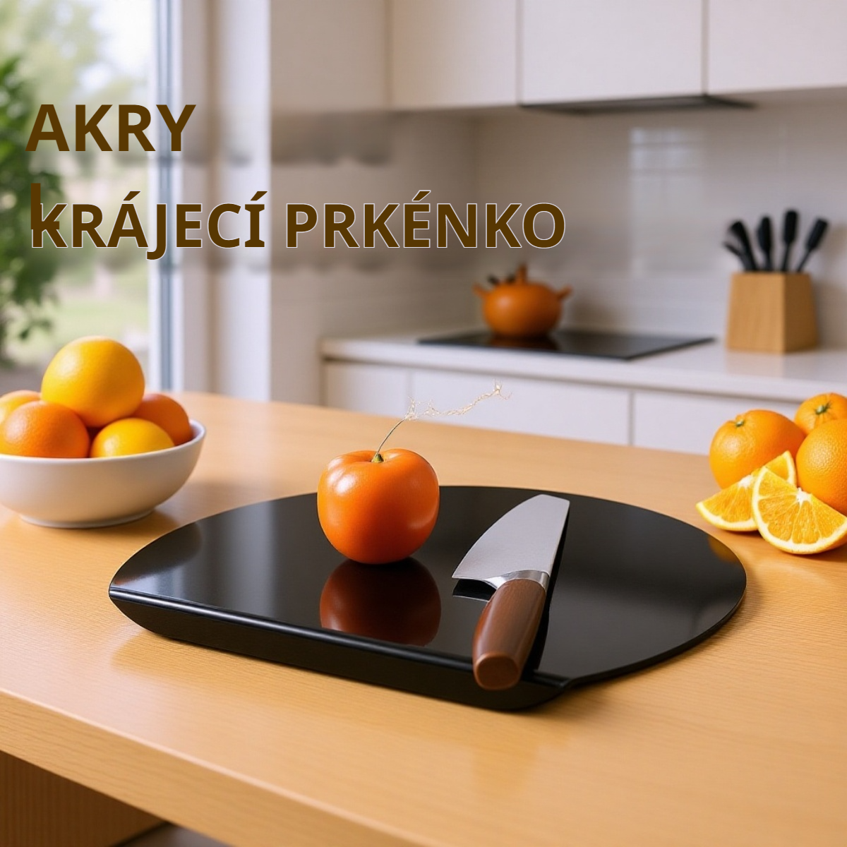 Akrylová protiskluzová krájecí deska na zeleninu a ovoce