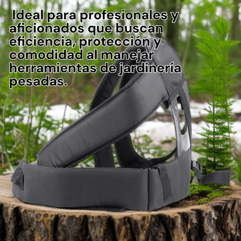 Arnés de doble hombro cómodo con panel protector para cortadora de césped