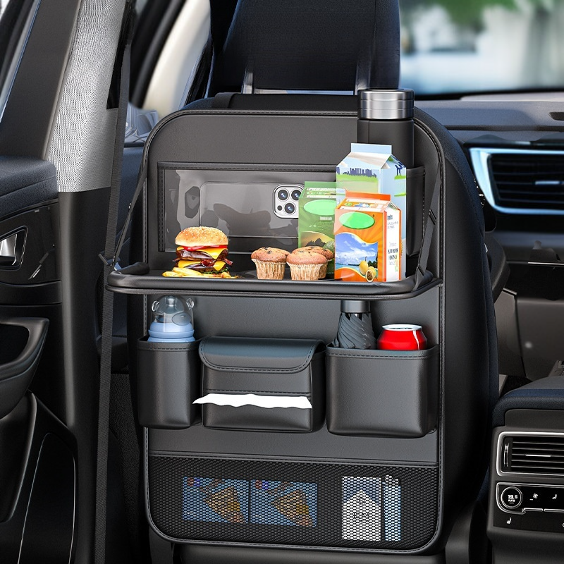 가죽 접이식 수납 가방 다용도 식탁 의자 등받이 수납 가방 자동차 시트 접이식 수납 가방 자동차용 다용도 접이식 수납 가방