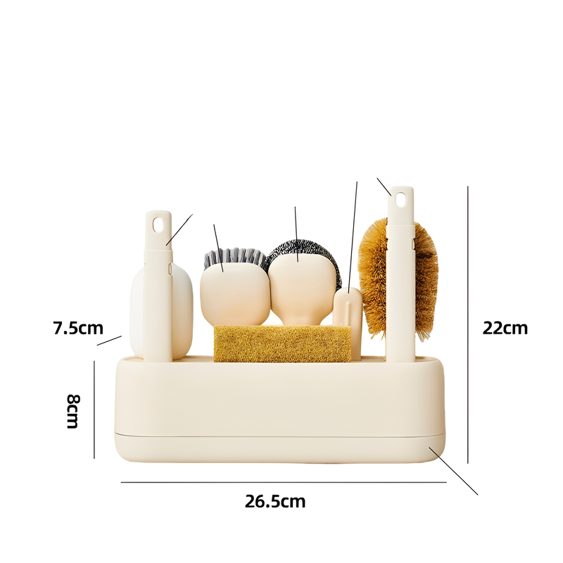 Kit de cepillos para limpieza y organización de cocina