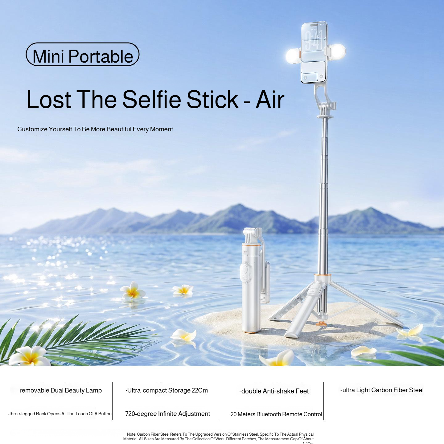 New mini selfie stick, floor tripod, extendable handheld stand
