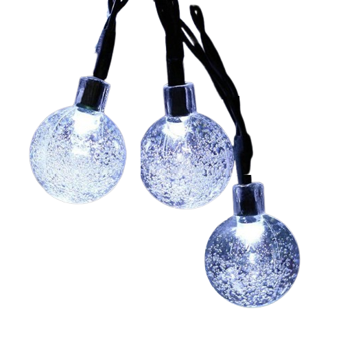 Guirnalda de luces solares de burbuja multicolor para decoración exterior