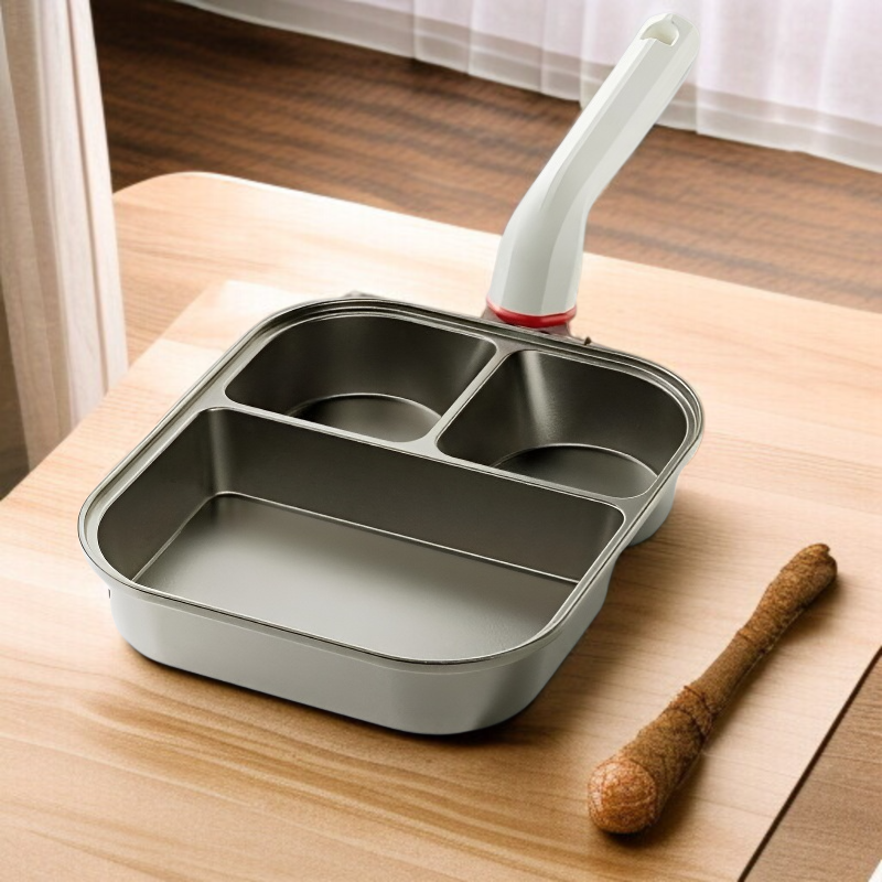 Titanium three-in-one frying pan breakfast pan non-stick pan fried egg hamburger thickened and deepe