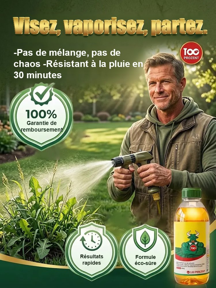 Désherbant Ultra-Concentré |Formule Française | Efficacité 5 Ans | Certifié EFSA ️