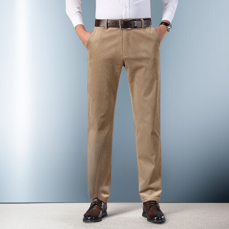 도톰 코듀로이 남성 팬츠 비즈니스 캐주얼 팬츠 기모 핫팬츠 링클프리 와이드 일자핏 남성 팬츠