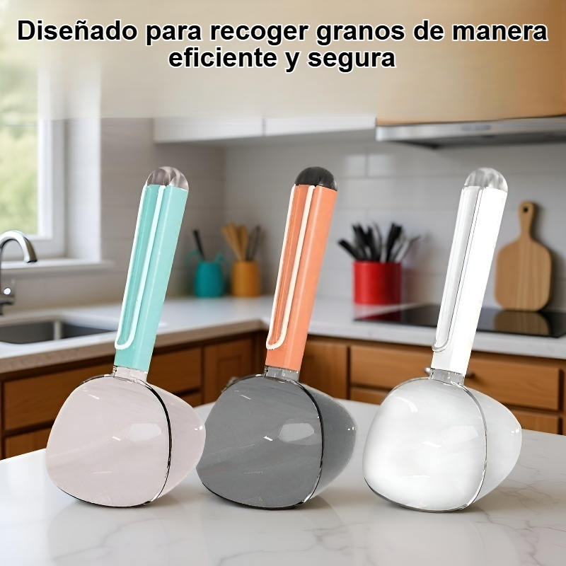 Gran capacidad para recoger granos.