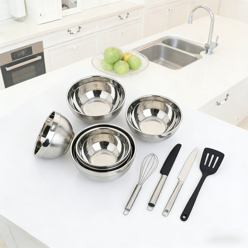 Edelstahl-Schale mit Lilien-Design Mattiert