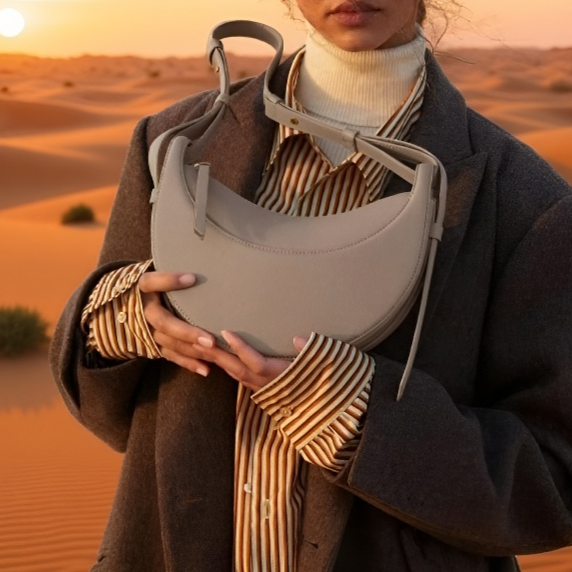 고급 천연가죽 리치무늬 숄더백