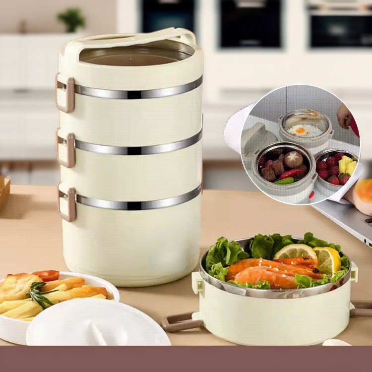 Multi-layer Insulated Leak-proof Bento Box for Commuters