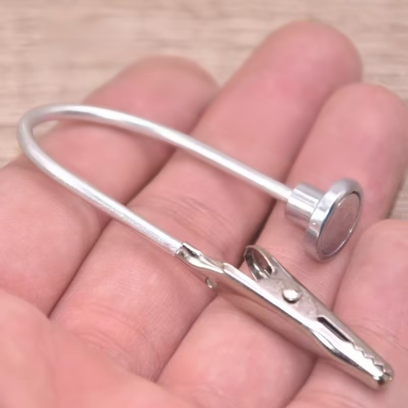 Magnetic bendable memo clip