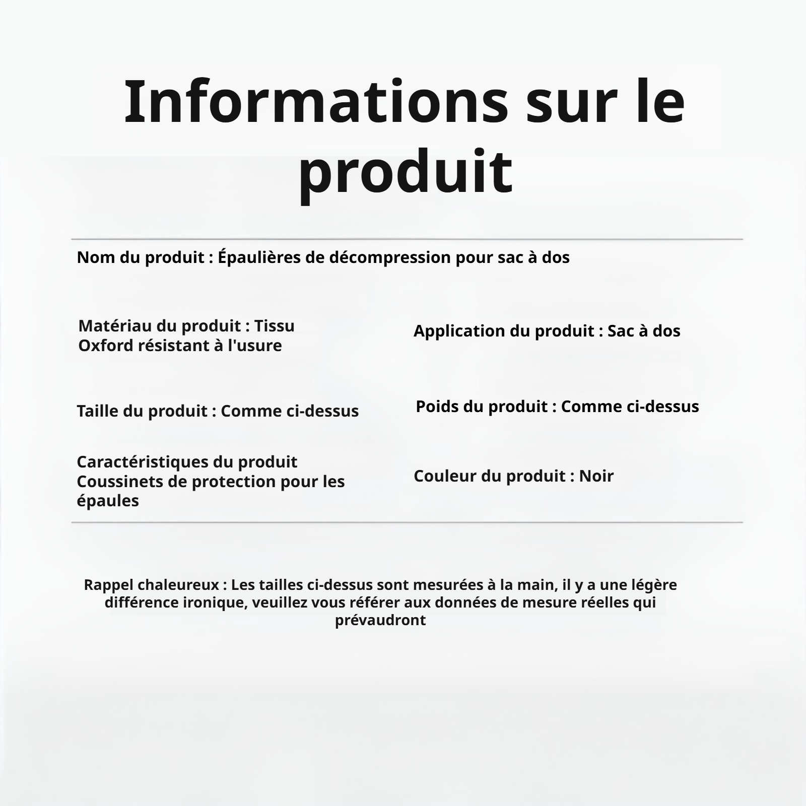 Coussin antidérapant pour sac à dos